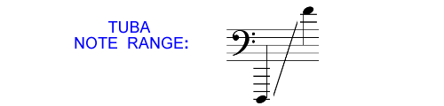 Tuba Note Ranges